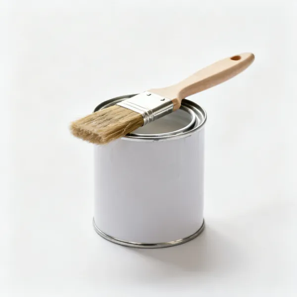 A tin of sanding sealer with a brush