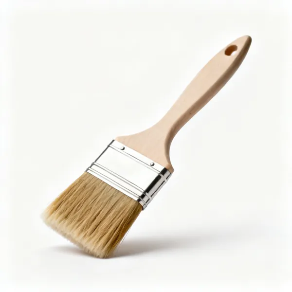 A wide flat varnish brush