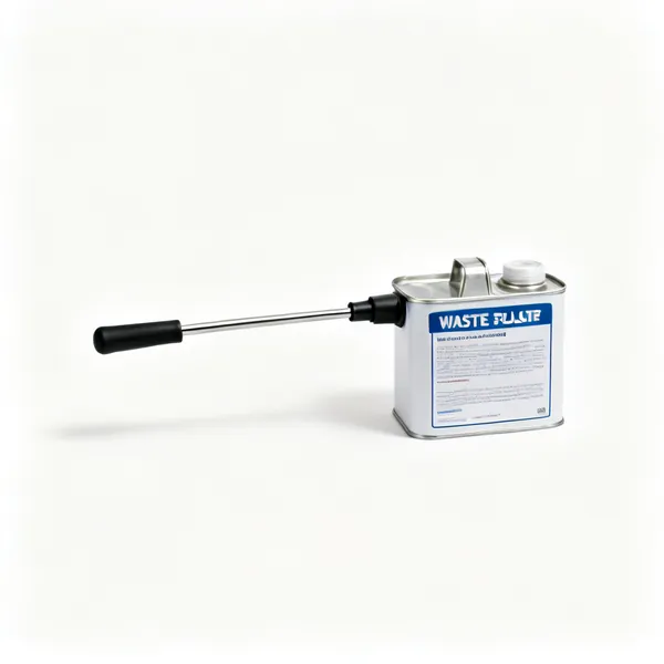 Waste containers: Labelled waste solvent containers