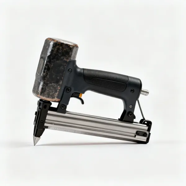A manual flooring nailer with a mallet