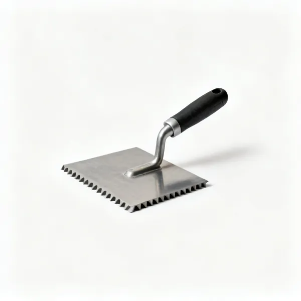 Notched trowel: A notched flooring adhesive trowel