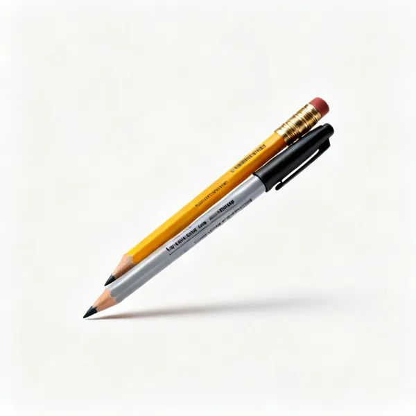 Pencils & marker: Carpenter pencils and a marker pen