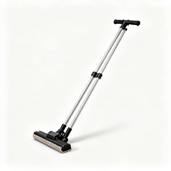 A carpet power stretcher with poles