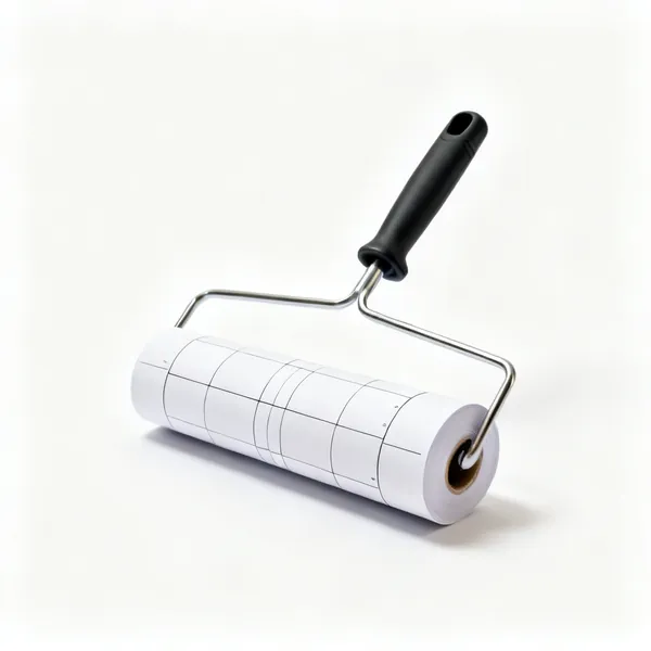 A roll of flooring template paper