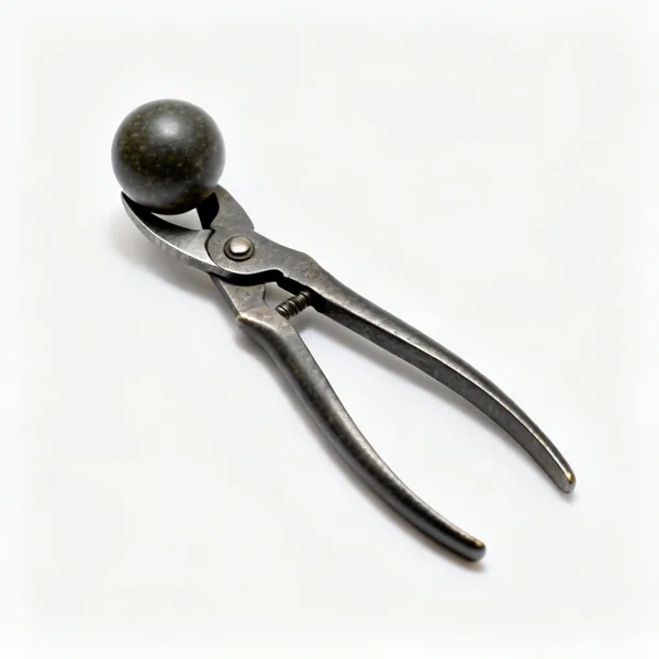 A pair of japanese bonsai knob cutters with rounded spherical jaws