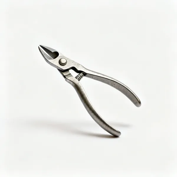A pair of japanese bonsai wire cutters with short rounded jaws