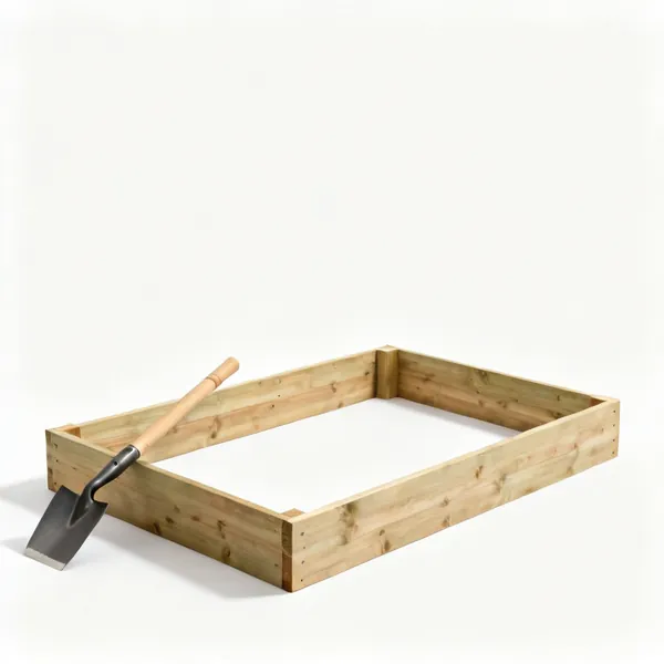 Raised bed kit: A wooden raised garden bed kit