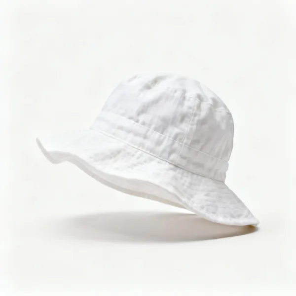 A wide brimmed childs cotton sun hat