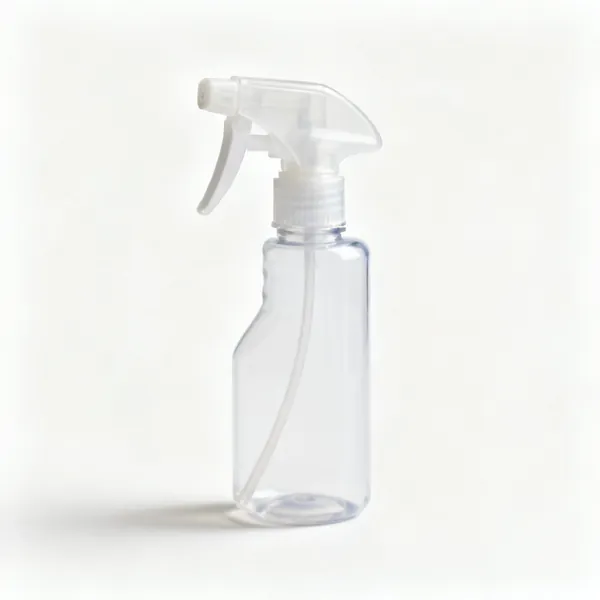 Hand mister: A small plastic hand pump mister spray bottle with a trigger and nozzle