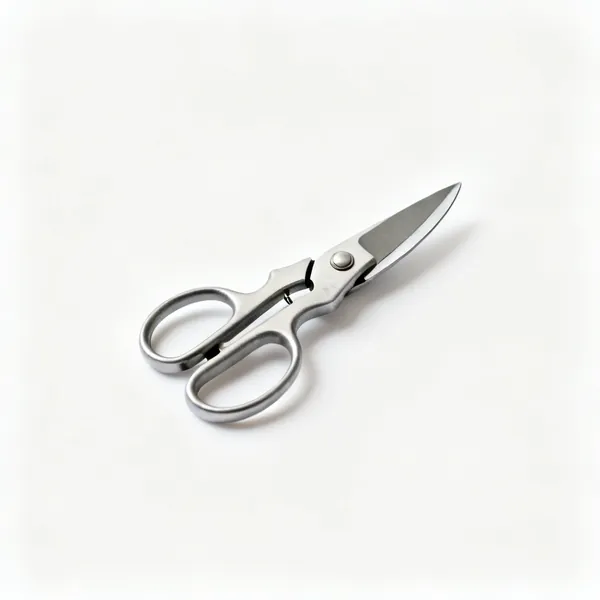 Small secateurs: A pair of small sprung bypass secateurs with short handles and a curved blade