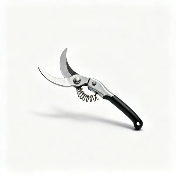 Replacement blades: A pair of replacement curved secateur blades and a coil spring