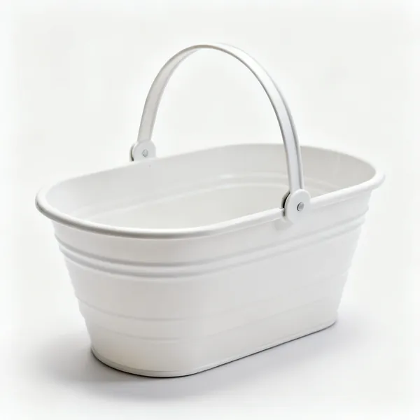 Harvesting trug: A flexible plastic garden trug tub with two handles