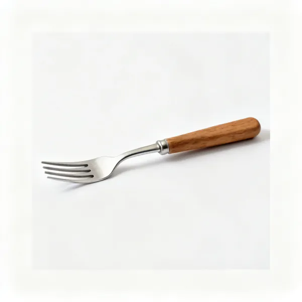 A small border fork with a wooden handle
