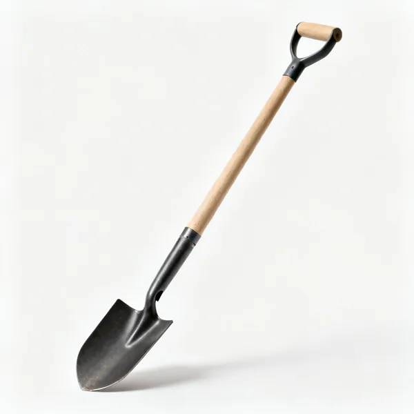 A long handled bulb planter tool