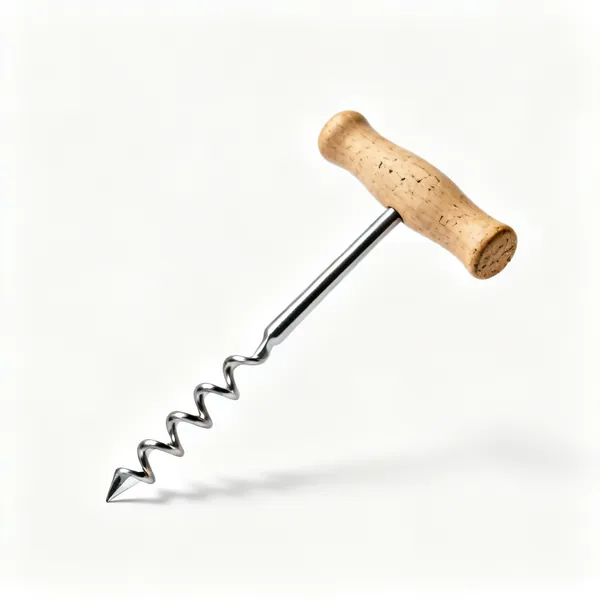 A corkscrew compost aerator tool