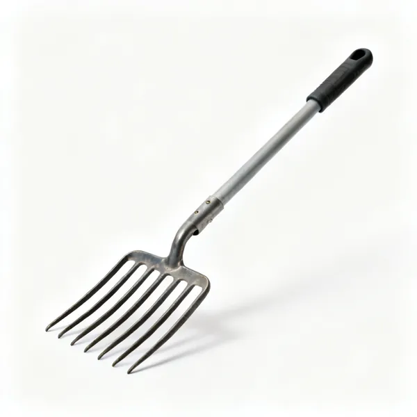 A many tined compost fork