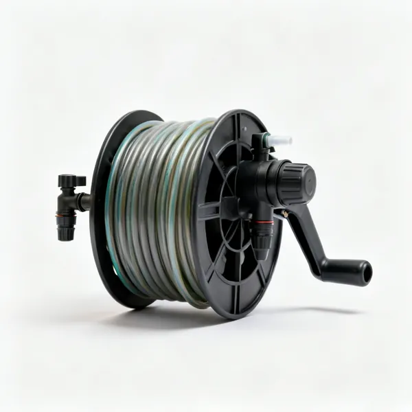 A drip irrigation kit with tubing and emitters