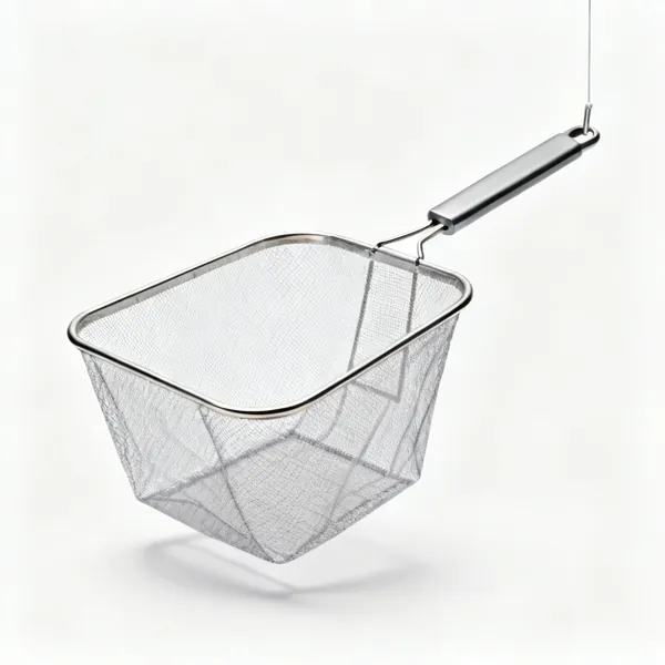 A mesh hanging drying rack for produce
