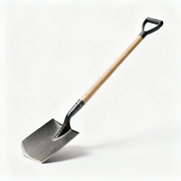 A dutch hoe with a flat blade and long handle