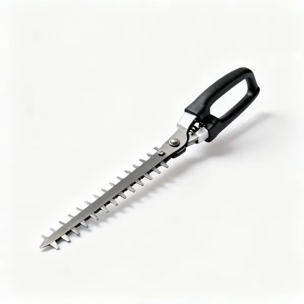 A pair of long bladed hedge shears