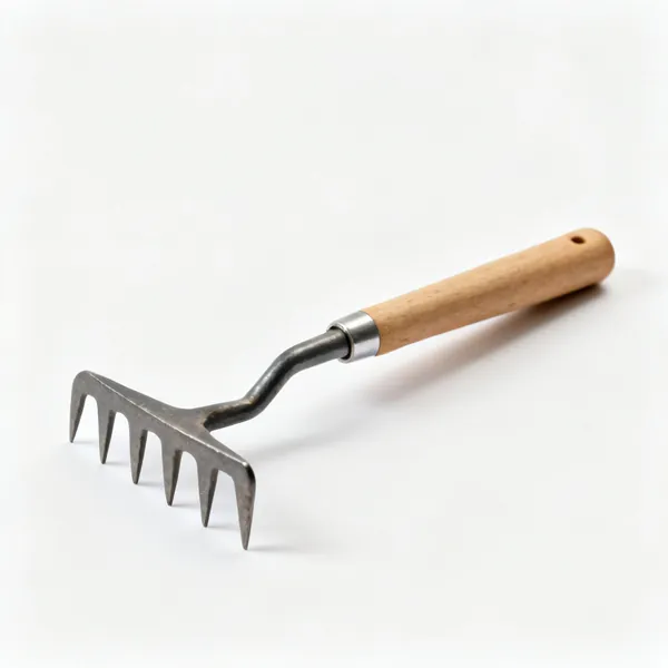 A short handled onion hoe