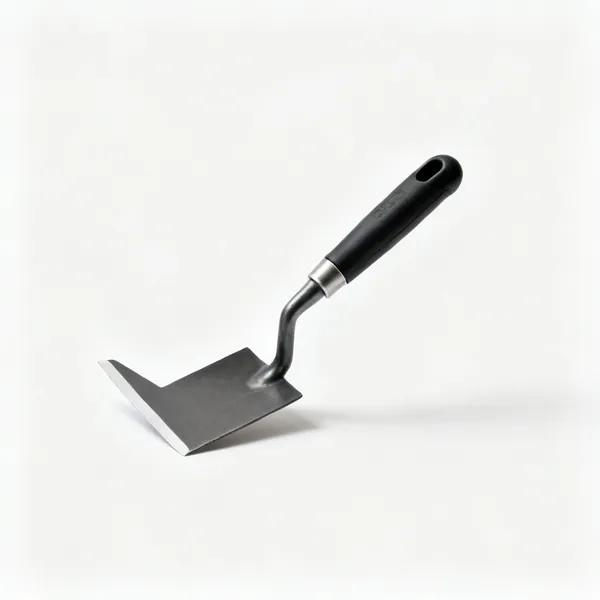 An L shaped patio weeding knife