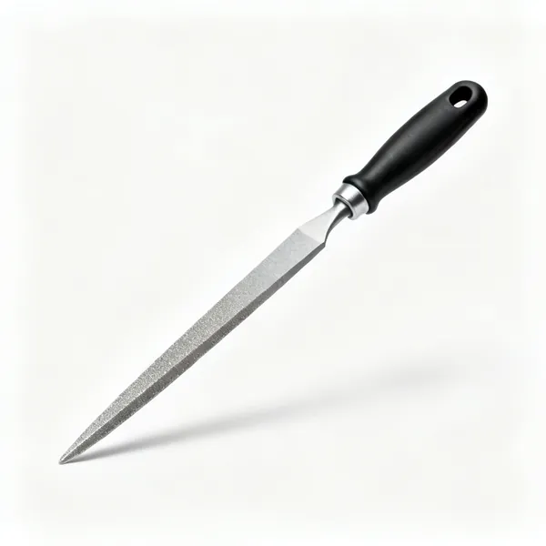 A diamond sharpening file for garden tools