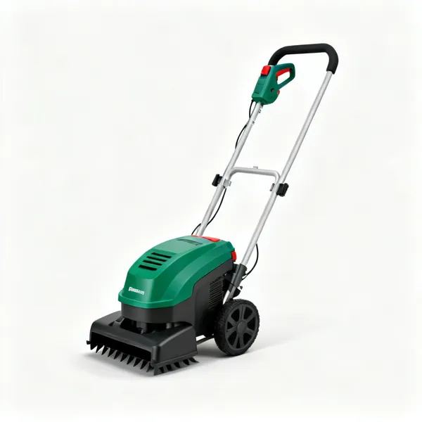 An electric garden shredder chipper