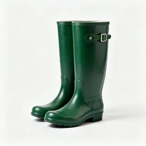 Wellingtons: A pair of green wellington boots