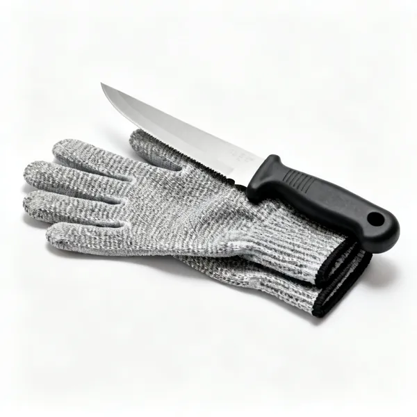 A pair of cut resistant gloves