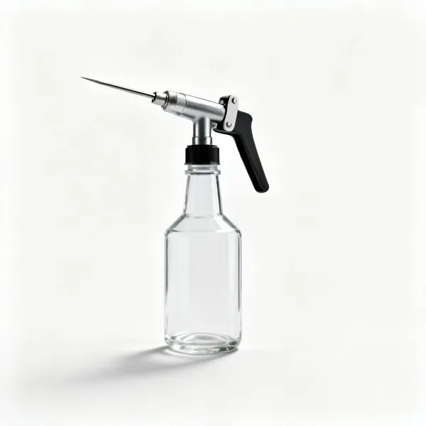 A bottle of glass cutting oil