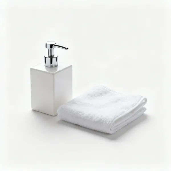Hand wash station: A soap dispenser and hand towel