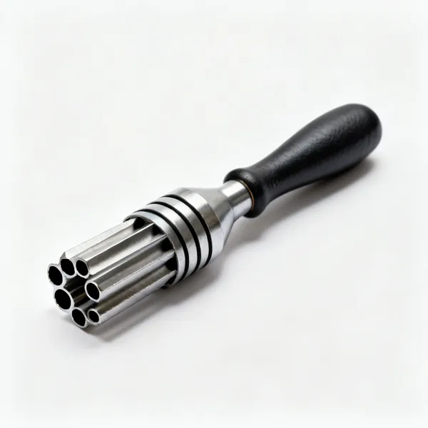 Hollow punches: A set of hollow leather punches of graduated diameters