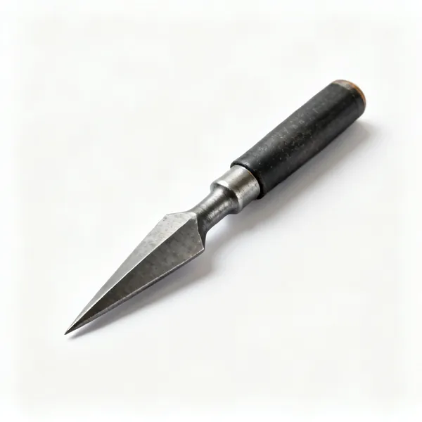 Point chisel: A pointed masonry chisel with a sharp conical tip