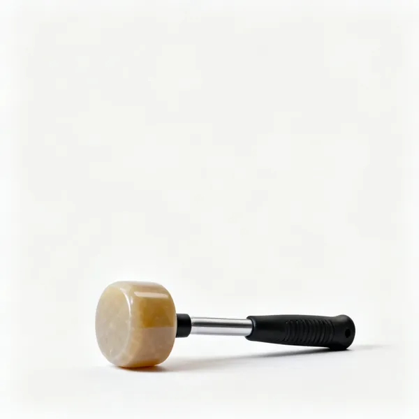 Resin mallet: A round resin faced mallet with a rubber grip handle