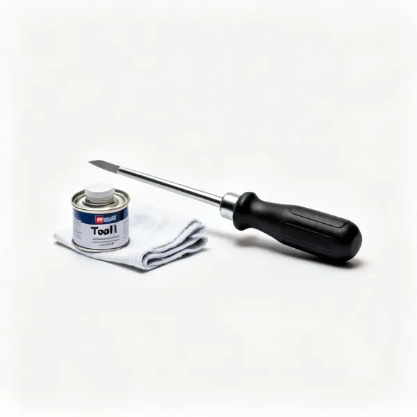 Oil and cloth: A small tin of tool oil beside a folded cloth