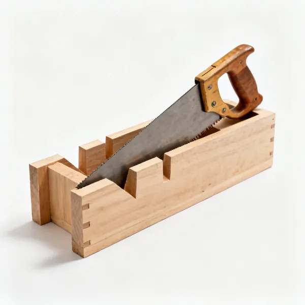 Mitre box and saw