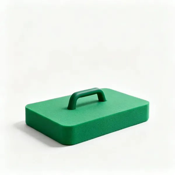 A thick green closed cell foam garden kneeling pad
