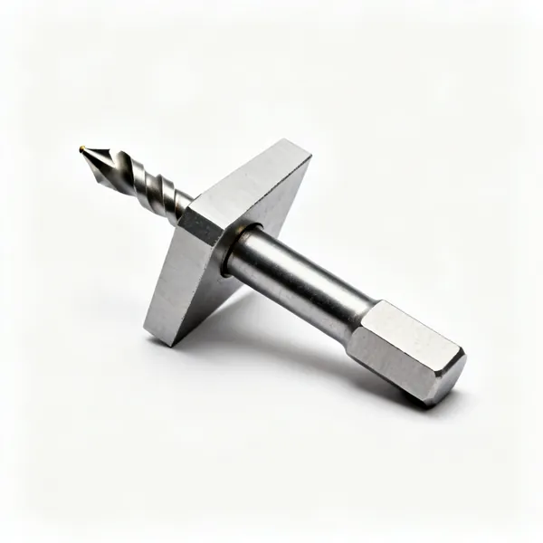 A centre bit for a brace with a central point, single side nicker and flat cutting wing, square shank
