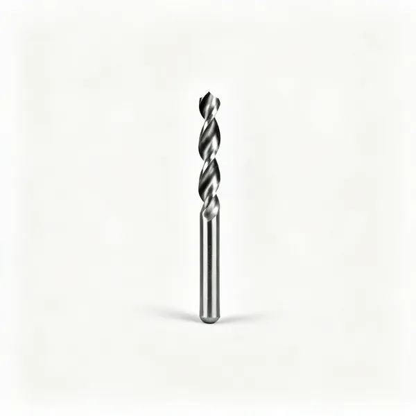 HSS twist bit: A high speed steel twist drill bit with two spiral flutes and a plain round shank