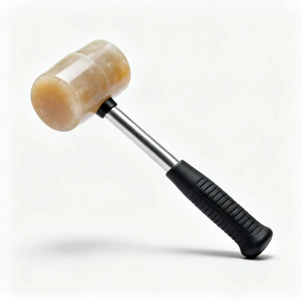 Resin mallet: A round resin faced mallet with a rubber grip handle