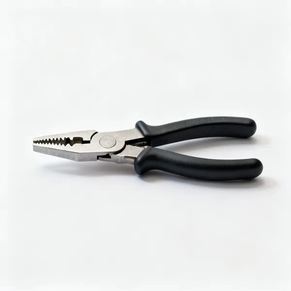 A pair of wire strippers with gauged cutting notches and moulded handles