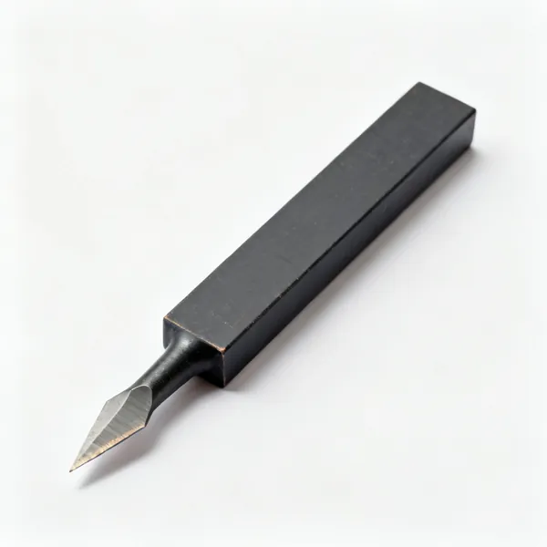 Carpenter's pencil: A flat rectangular carpenters pencil with a sharpened chisel shaped point