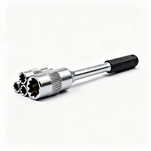 A set of bolt extractor sockets with internal reverse spiral fluted gripping profiles