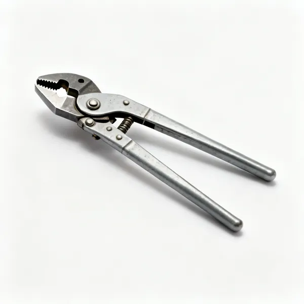 Hand nibbler: A hand sheet metal nibbler with a punch head and two long handles