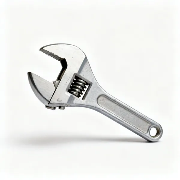An adjustable spanner with a worm screw and movable jaw