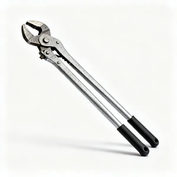 A pair of long-handled bolt cutters with short heavy jaws