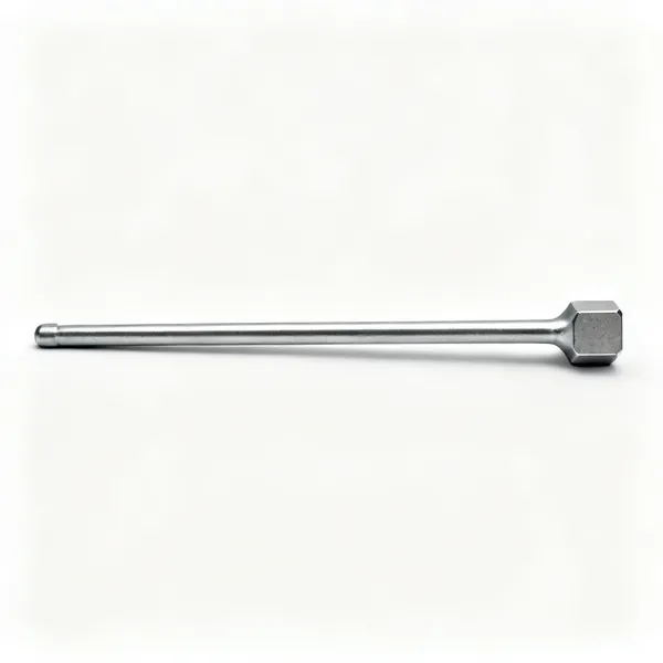 A long steel breaker bar with a square drive end