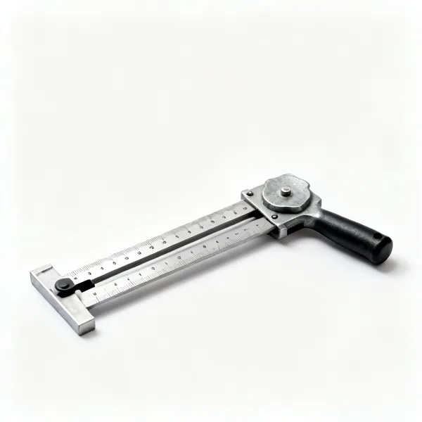 A combination square with a sliding steel rule and cast head