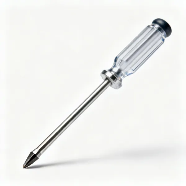 A Pozidriv screwdriver with a blunt cross tip